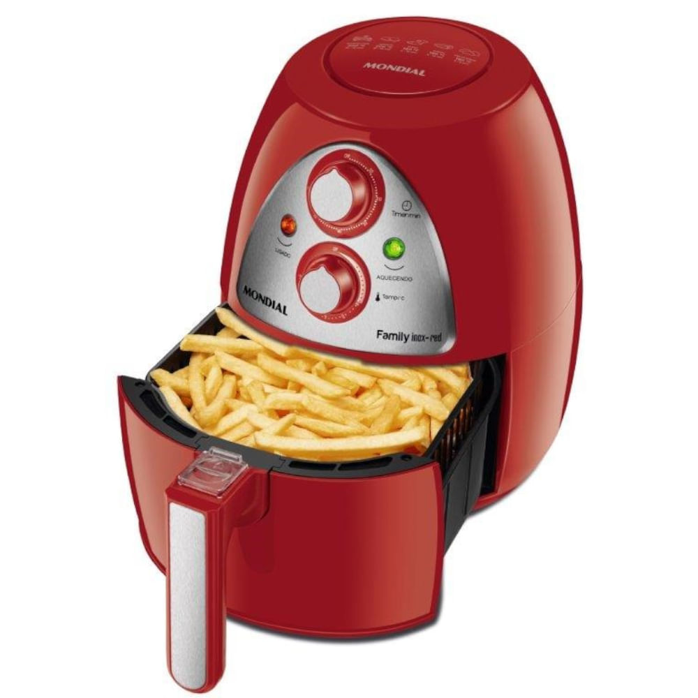 Fritadeira Air Fryer 4 Litros Mondial AF14 Sem Óleo 1500W Vermelha