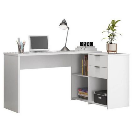 Mesa-de-Home-Office-Notavel-com-Gaveta-Branco Mesa-de-Home-Office-Notavel-com-Gaveta-Branco