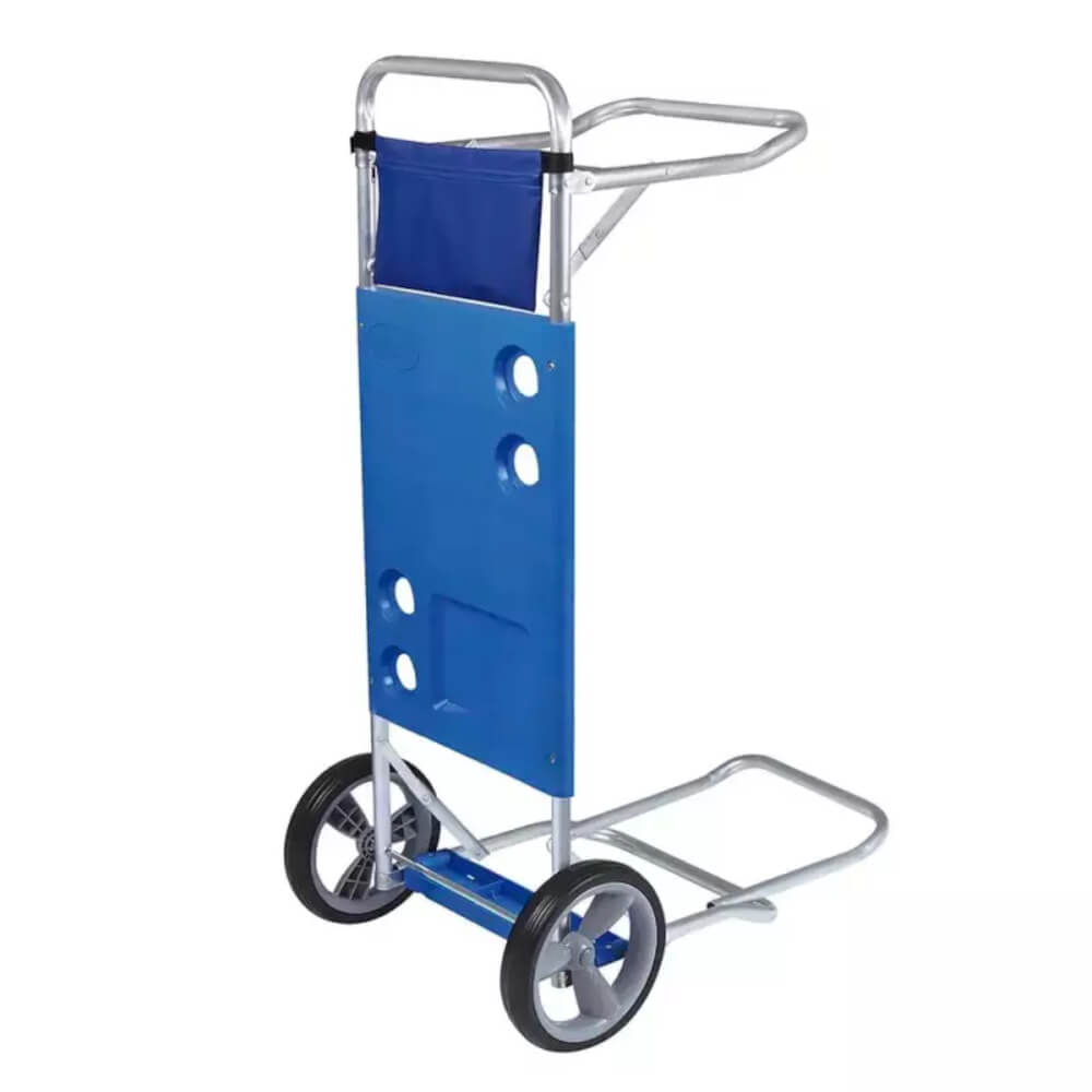 Carrinho de Praia MOR até 15KG com Avanço para Caixa Térmica - Azul