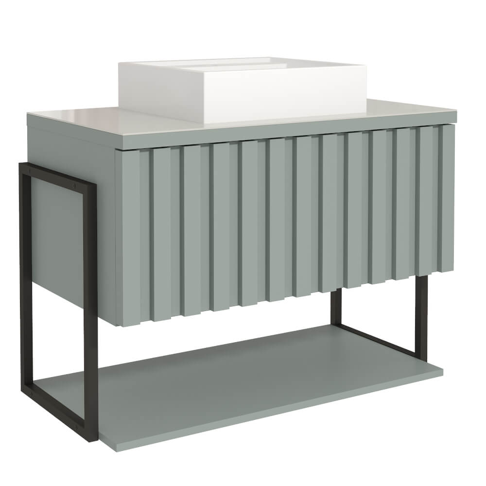 Gabinete Havaí MGM 80cm Metalon para Banheiro - Pistache