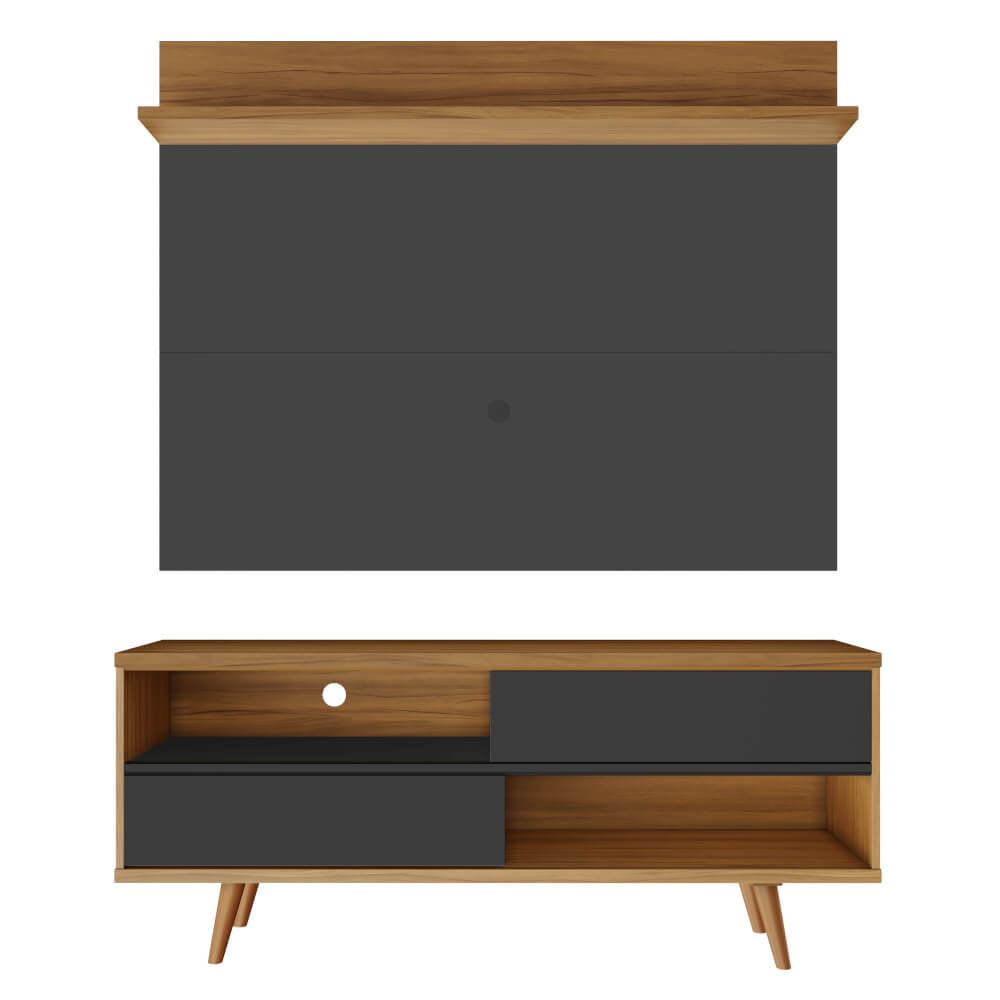 Painél NT1185 + Bancada NT1180 para TV até 50'' - Preto/Freijó