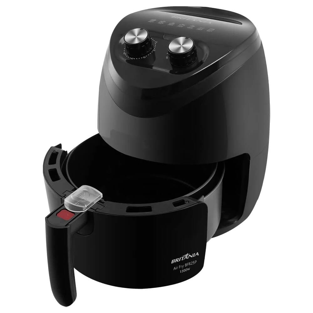 Fritadeira Eletrica Air Fryer Britania BFR25P 3 5 Litros 1500W Preto ...