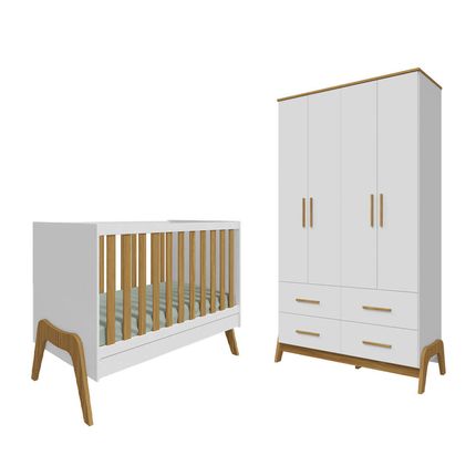 Quarto-Infantil-Guti-Peroba-com-berco-e-comoda-na-cor-branco-amendoim-1 Quarto-Infantil-Guti-Peroba-com-berco-e-comoda-na-cor-branco-amendoim-1