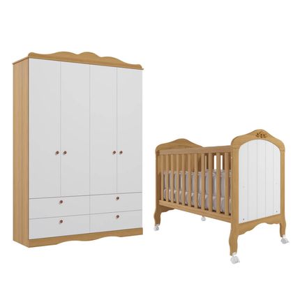 Quarto-de-Bebe-2-pecas-4-Portas-Permobili-Harmonia-Encanto-na-cor-Nature-Branco---1 Quarto-de-Bebe-2-pecas-4-Portas-Permobili-Harmonia-Encanto-na-cor-Nature-Branco---1