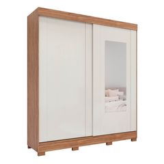 Guarda-Roupa-Panan-Ilheus-2-Portas-com-Espelho-100--MDF-na-cor-Cinamomo-Off-White---1