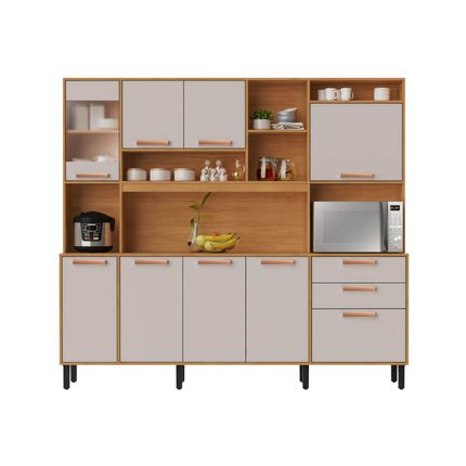 Cozinha-Compacta-Itatiaia-Napoles-220cm-8-Portas-e-3-Gavetas-na-cor--Cinamomo-Off-White---1