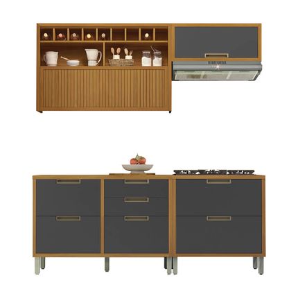 Cozinha-modulada-Nesher-Imperatriz-4-pecas-com-Nicho-Adega-na-cor-Freijo-e-Grafite---1 Cozinha-modulada-Nesher-Imperatriz-4-pecas-com-Nicho-Adega-na-cor-Freijo-e-Grafite---1