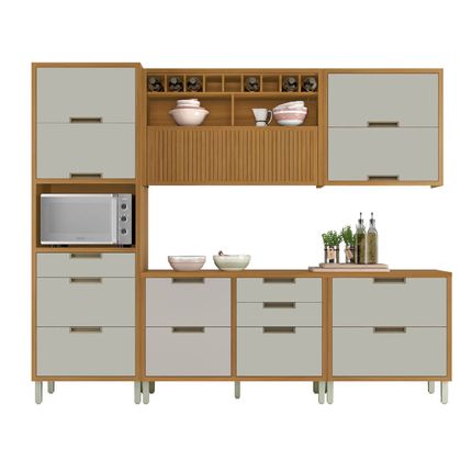 Cozinha-modulada-Nesher-Imperatriz-5-pecas-com-Nicho-Forno-na-cor-Freijo-e-Off-White---1 Cozinha-modulada-Nesher-Imperatriz-5-pecas-com-Nicho-Forno-na-cor-Freijo-e-Off-White---1