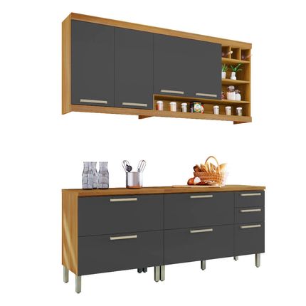 Cozinha-modulada-Nesher-Burguesa-Premium-com-4-pecas-na-Freijo-Grafite---1 Cozinha-modulada-Nesher-Burguesa-Premium-com-4-pecas-na-Freijo-Grafite---1