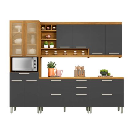 Cozinha-modulada-Nesher-Burguesa-Premium-com-5-pecas---Freijo-Grafite---1 Cozinha-modulada-Nesher-Burguesa-Premium-com-5-pecas---Freijo-Grafite---1