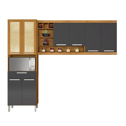 Cozinha-modulada-Nesher-Burguesa-Premium-com-3-pecas-na-cor-Freijo-Grafite---1 Cozinha-modulada-Nesher-Burguesa-Premium-com-3-pecas-na-cor-Freijo-Grafite---1