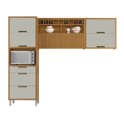 Cozinha-modulada-Nesher-Imperatriz-3-pecas-com-Nicho-Forno-e-Adega---Freijo-Off-White Cozinha-modulada-Nesher-Imperatriz-3-pecas-com-Nicho-Forno-e-Adega---Freijo-Off-White