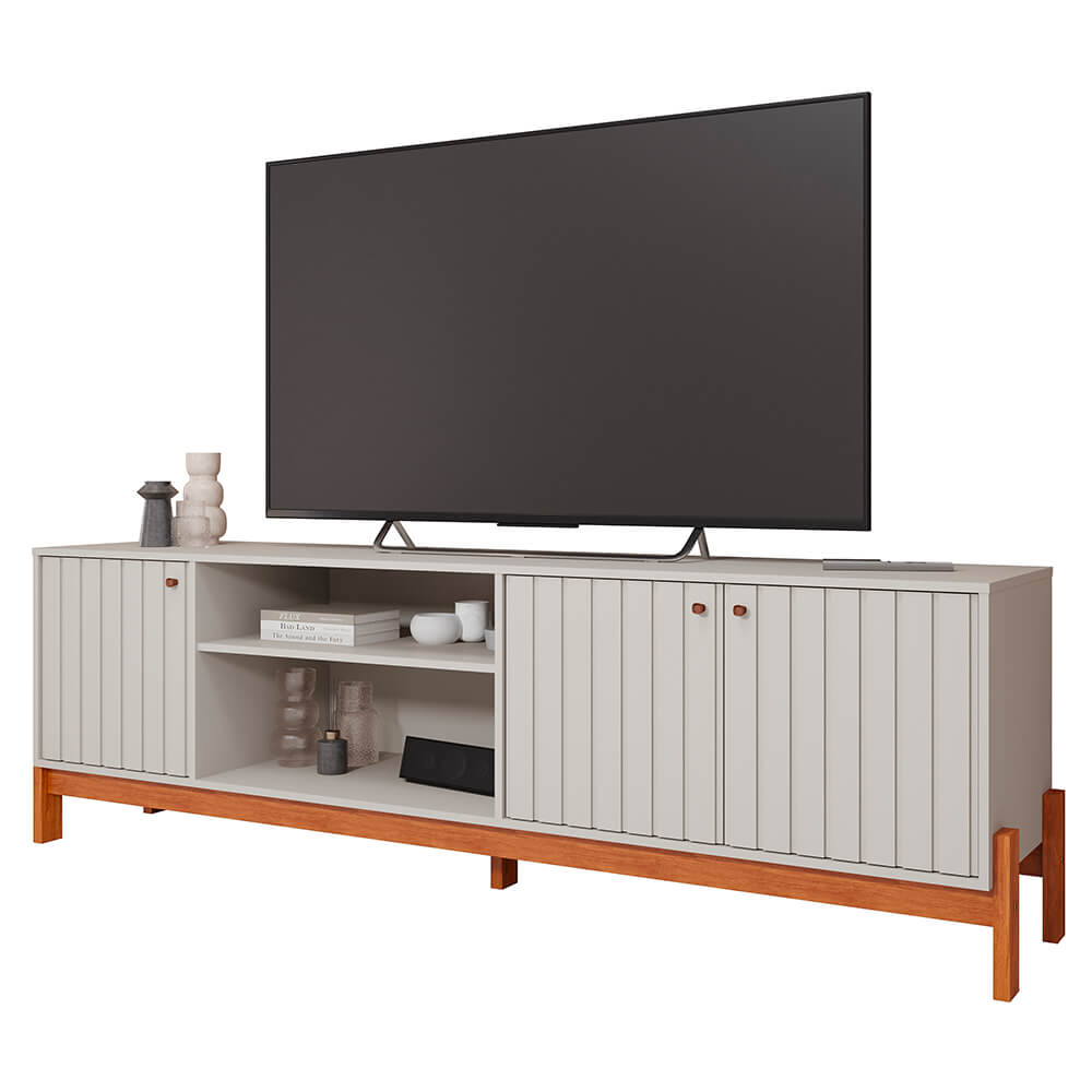 Bancada Permóbili Holanda 100% MDF - Off White/Cinamomo