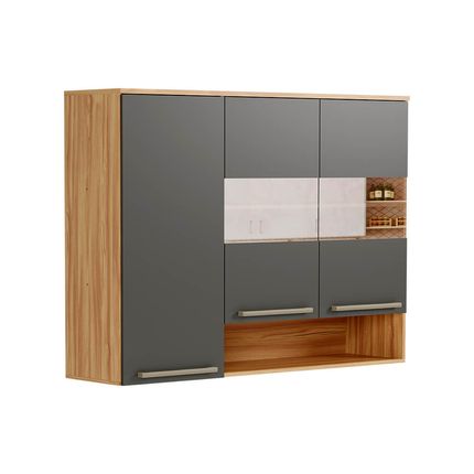 Armario-Aereo-Triplo-Ronipa-Napoli-Prime-3-Portas---Amendoa-Chumbo Armario-Aereo-Triplo-Ronipa-Napoli-Prime-3-Portas---Amendoa-Chumbo