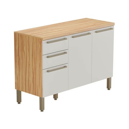 Balcao-Ronipa-Napoli-Prime-2-Gavetas-e-3-Portas---Amendoa-Off-White Balcao-Ronipa-Napoli-Prime-2-Gavetas-e-3-Portas---Amendoa-Off-White