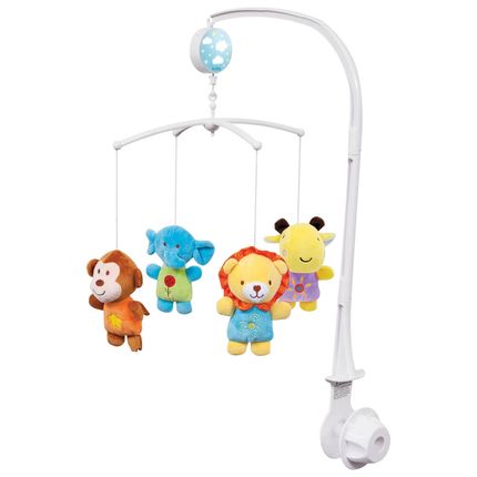 Mobile-Infantil-Buba-Musical-Safari-para-berco---Branco Mobile-Infantil-Buba-Musical-Safari-para-berco---Branco