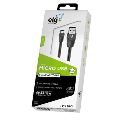 Cabo-ELG-1m-Micro-USB-M510---Preto