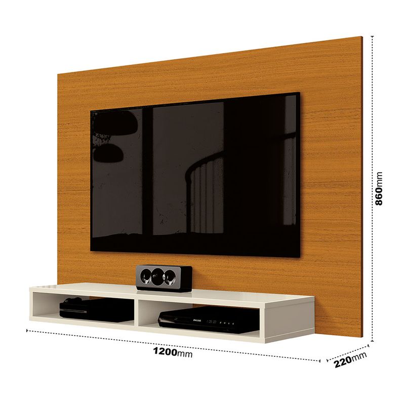 Painel EDN Fox New para TV de até 43'' com Nicho Decorativo