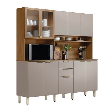 Cozinha-Compacta-Demobile-Amora-10-Portas-e-2-Gavetas---Amendoa-Nude-Prime