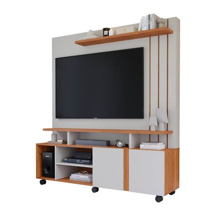 Home-Permobili-Valencia-100--MDF-com-Nichos-laterais---Cinamomo-Off-White Home-Permobili-Valencia-100--MDF-com-Nichos-laterais---Cinamomo-Off-White