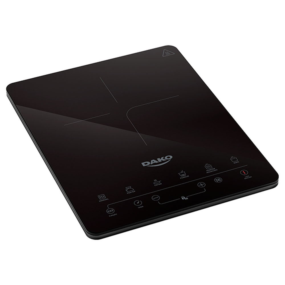 Cooktop de Indução Portátil 1 boca Dako Vitro Cerâmica