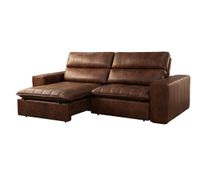 Sofa-Retratil-e-Reclinavel-250cm-Dvitrine-Luxor-D28-com-Tecido-em-Corino---Marrom