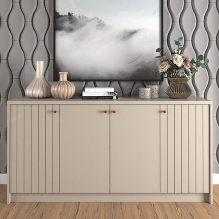 Aparador Buffet para Sala Lia Cimol 4 Portas - Off White