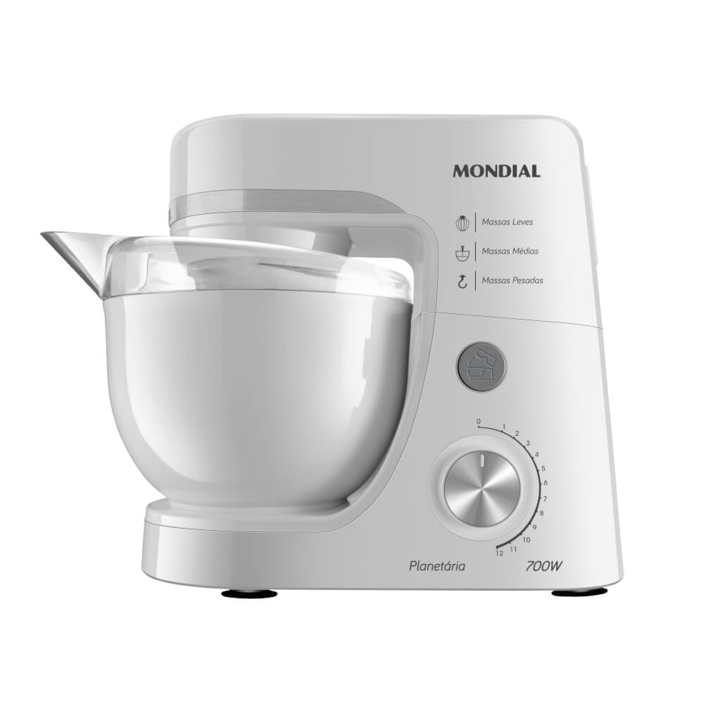 Batedeira Mondial Planetária 700W com 12 Velocidades BP-03 Branca