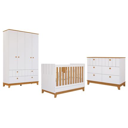 Quarto-de-Bebe-3-pecas-Permobili-Biscoito---Branco-Nature Quarto-de-Bebe-3-pecas-Permobili-Biscoito---Branco-Nature