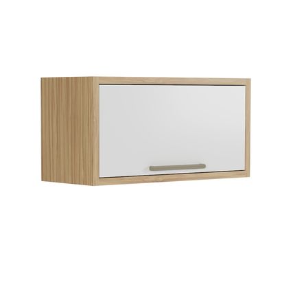 Armário Aéreo Geladeira Ronipa Syrah com Porta Basculante - Amêndoa/Branco Armário Aéreo Geladeira Ronipa Syrah com Porta Basculante - Amêndoa/Branco