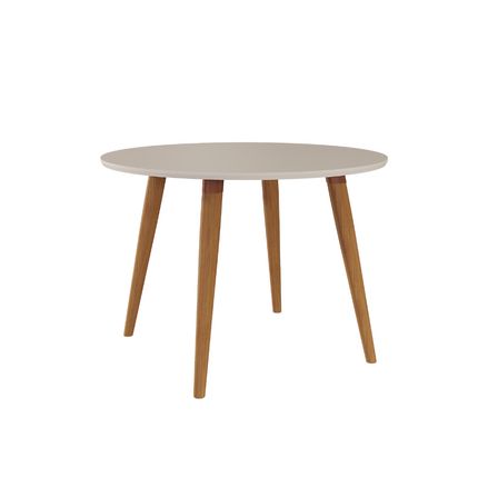 Mesa Cimol Dani 4 lugares Redonda - Madeira/Off White Mesa Cimol Dani 4 lugares Redonda - Madeira/Off White