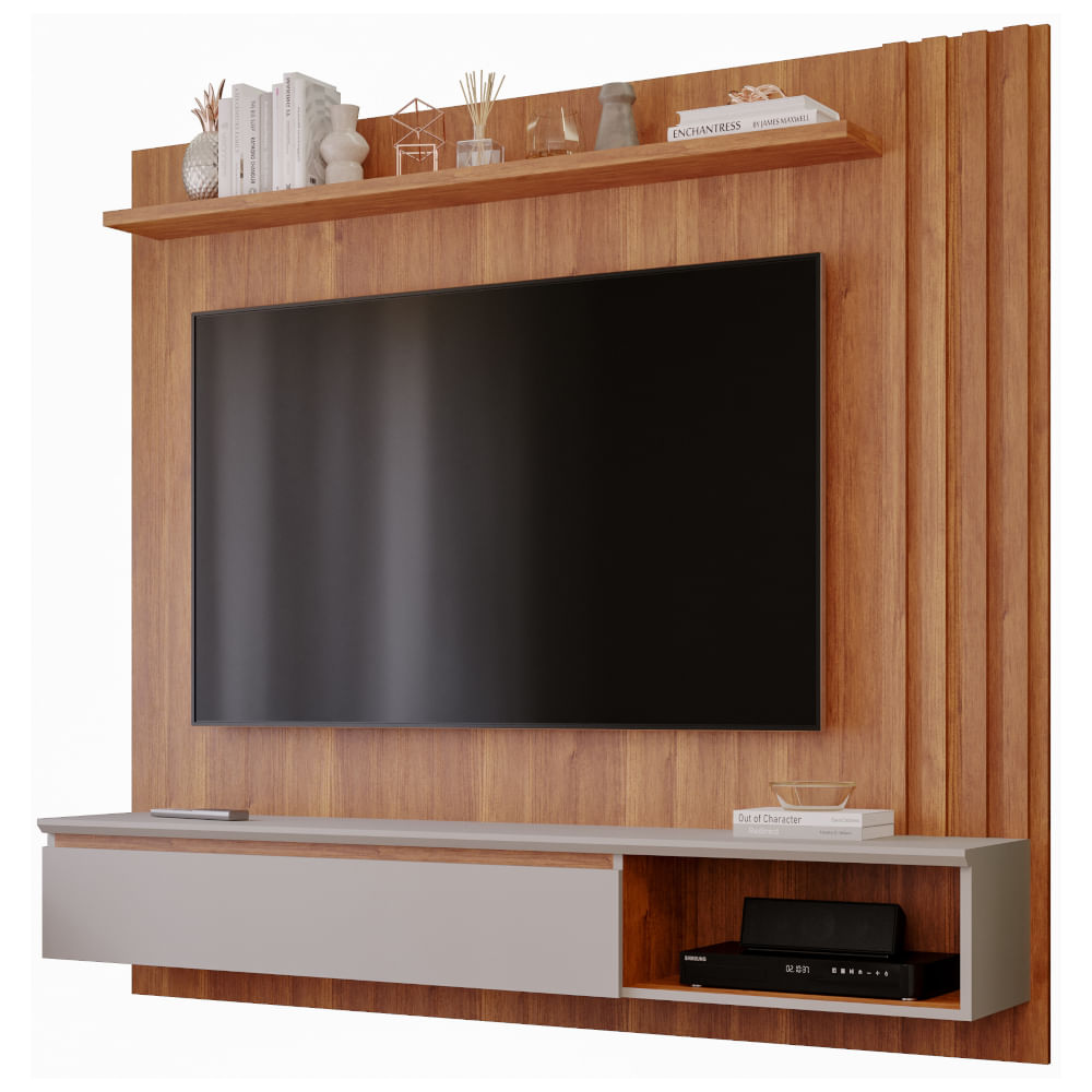 Painel Permóbili Panamá Plus para TV até 60'' - Cinamomo/Off White