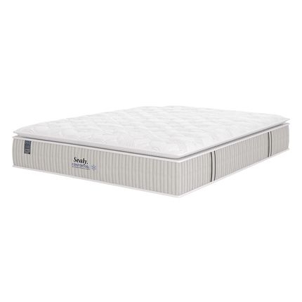 Colchão para Casal Queen Sealy Plumatex Confort Gel D28 158cm com molas ensacadas - Branco