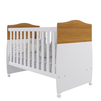 Berço e Mini Cama Permóbili Conforto - Nature/Branco Berço e Mini Cama Permóbili Conforto - Nature/Branco