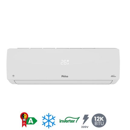 Ar Condicionado Philco PAC1200IFM15 Eco Inverter 12000BTUS R32 Branco - 220V