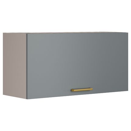 Armário Aéreo Geladeira Itatiaia Essence 80cm com Porta Basculante - Fendi/Gris