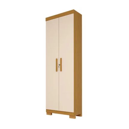 Armário Multiuso ACP Íris 2 Portas com Chave - Cinamomo/Off White Armário Multiuso ACP Íris 2 Portas com Chave - Cinamomo/Off White