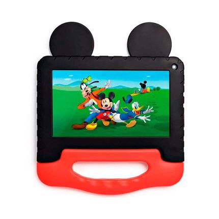 Tablet Infantil Multi Mickey NB413 7 polegadas 64GB 4GB RAM com Controle Parental - Preto