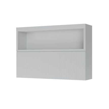 Armário Aéreo Marquesa Nesher 120cm com porta basculante e Nicho - Branco