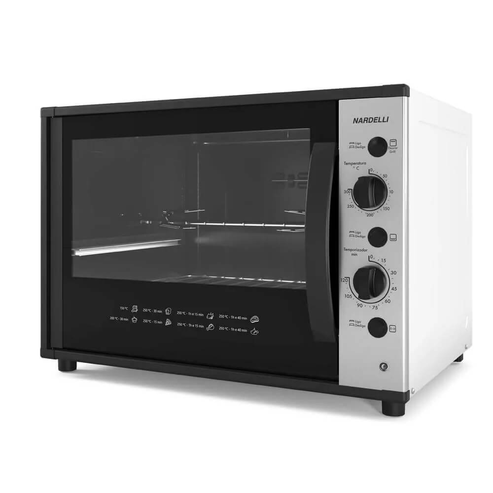 Forno Elétrico Nardelli Smart60s Grill 60 Litros com Espeto Giratório 1750W