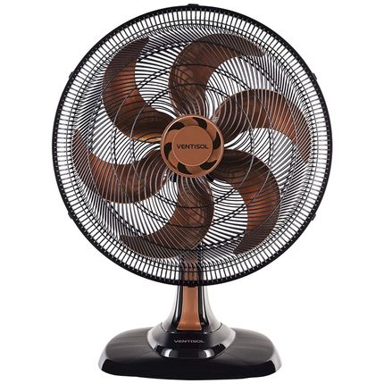 Ventilador de Mesa Ventisol 50cm 6 Pás Turbo 6 com 135W Grade Wind-line Preto/Bronze - 220V