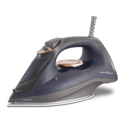 Ferro de Passar Britânia BFV2000P com Base Cerâmica e Função Vapor - 220V Ferro de Passar Britânia BFV2000P com Base Cerâmica e Função Vapor - 220V