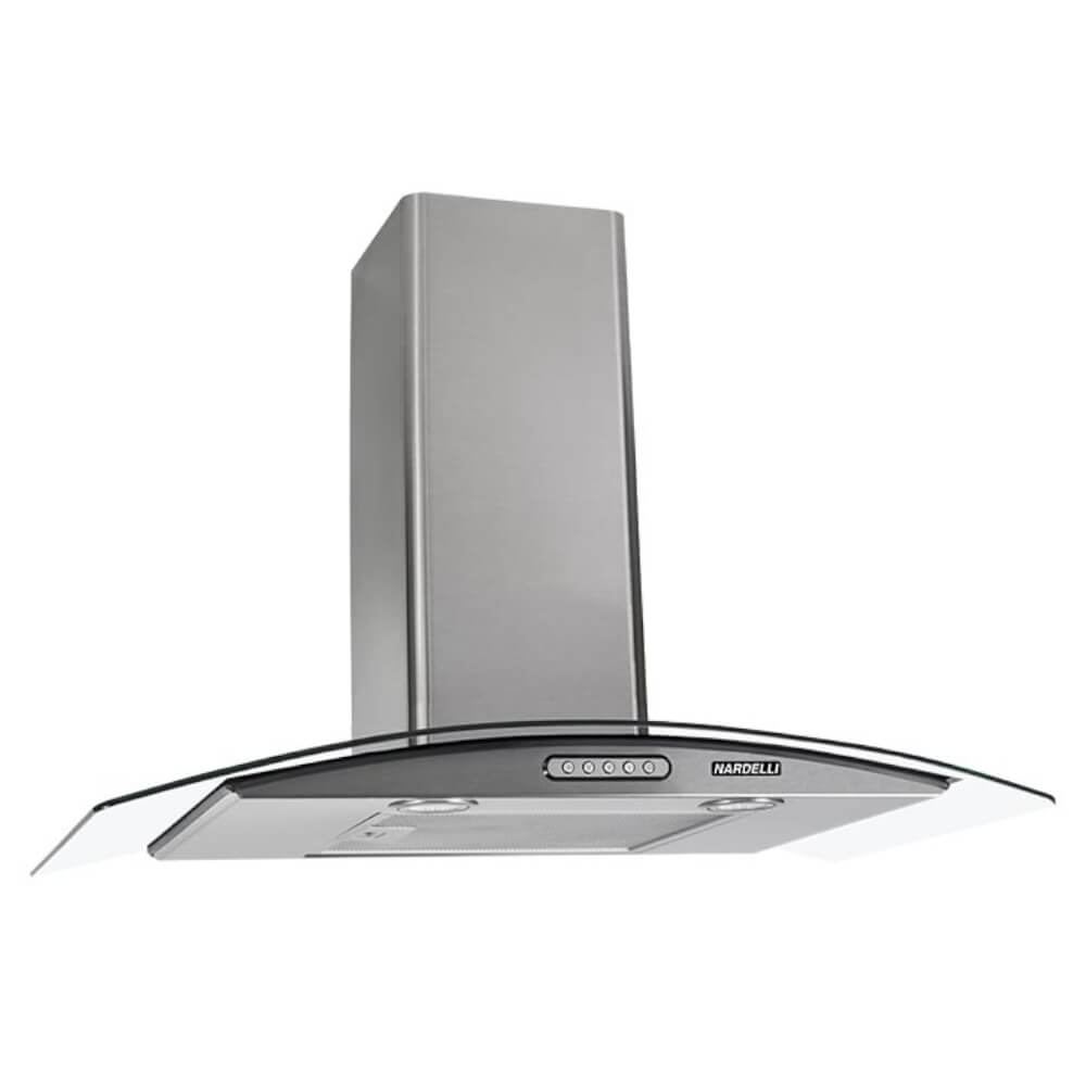 Coifa de Parede Nardelli Slim Inox 90cm com Vidro Curvo