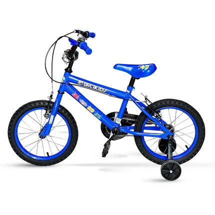 Bicicleta Infantil Bicikids Aro 16 com Rodinhas - Azul Bicicleta Infantil Bicikids Aro 16 com Rodinhas - Azul
