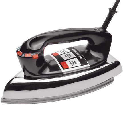 Ferro de Passar à seco Black e Decker VFA1110 com Salva Botões - 220V Ferro de Passar à seco Black e Decker VFA1110 com Salva Botões - 220V