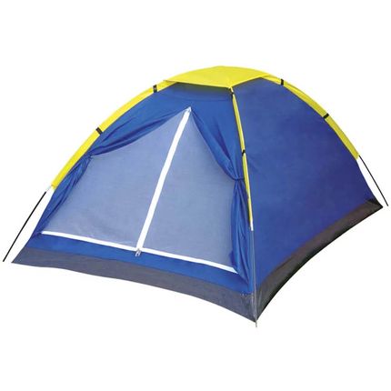 Barraca Mor Iglú para 2 pessoas com Mosquiteiro - Azul/Amarelo Barraca Mor Iglú para 2 pessoas com Mosquiteiro - Azul/Amarelo