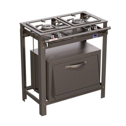 Fogão Industrial Tron 2 bocas com forno baixa pressão - Grafite Fogão Industrial Tron 2 bocas com forno baixa pressão - Grafite