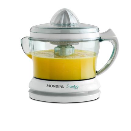 Espremedor de Frutas Mondial 25W Turbo Citrus E-01 com Capacidade 1,25 Litros Branco - 220V