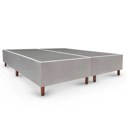 Base Box Casal Queen Tozatto Uni Naturale 158x198x26cm Tecido Rústico/Cinza Base Box Casal Queen Tozatto Uni Naturale 158x198x26cm Tecido Rústico/Cinza