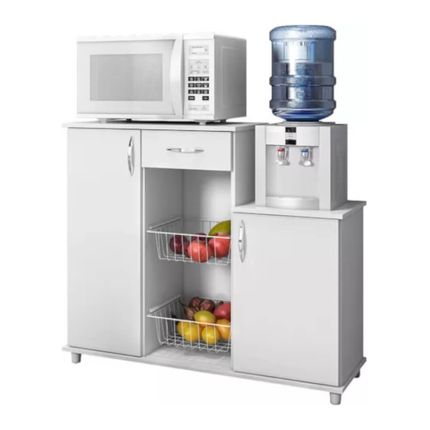 Fruteira Notável Diva New com Cesto Aramado e Gaveta - Branco Fruteira Notável Diva New com Cesto Aramado e Gaveta - Branco